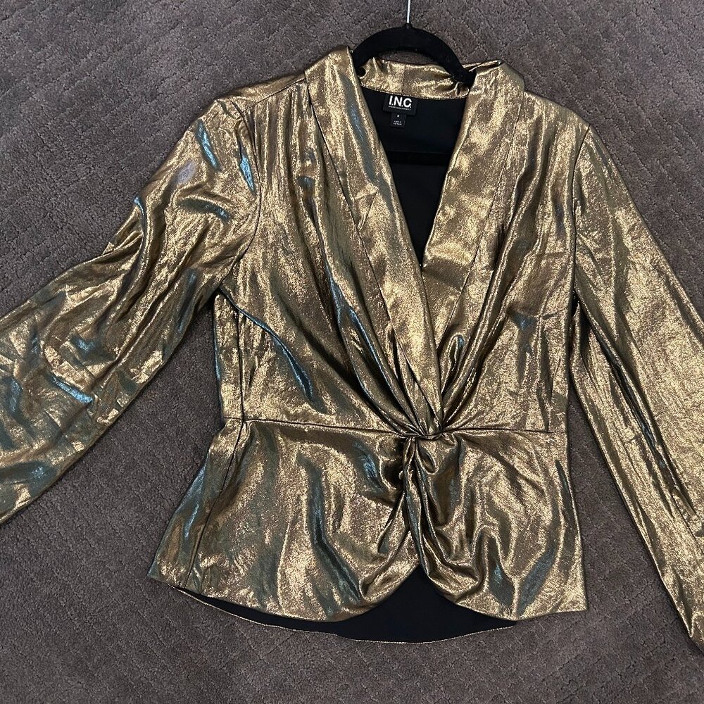 GOLD LAME' HOLIDAY BLOUSE